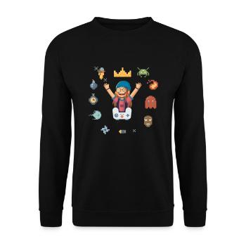 Gamer Girl - Gaming - Girl - Gambling - Gift - Unisex Sweatshirt - black - Front - Alina (178cm) & Michal (187cm)