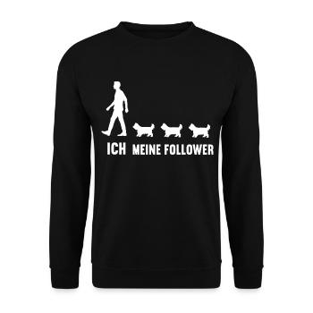Ich Meine Follower Yorkshire Terrier Yorkie - Unisex Pullover - Schwarz - Vorne - Alina (178cm) & Michal (187cm)