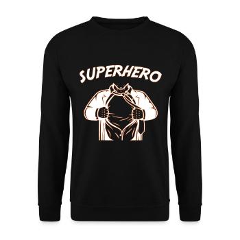 Superhero Costume Carnival Superhero - Unisex Sweatshirt - black - Front - Alina (178cm) & Michal (187cm)