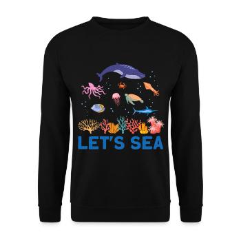 Ocean Sea Marine Biologist Marine Biology Biology Biology - Unisex Sweatshirt - black - Front - Alina (178cm) & Michal (187cm)