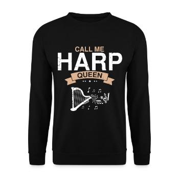 Conceptions de joueurs de harpe pour les conceptions de joueurs de harpe - Sweat-shirt Unisexe - noir - Devant - Alina (178cm) & Michal (187cm)