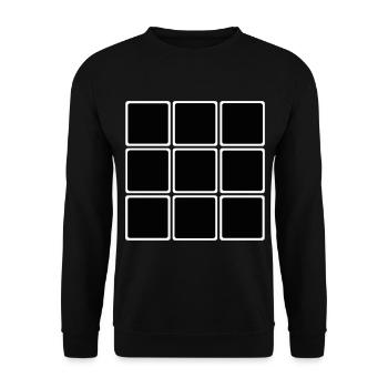 Magic Cube Black Horror Creepy Shirt Autocollant - Sweat-shirt Unisexe - noir - Devant - Alina (178cm) & Michal (187cm)