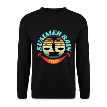 Ambiance de pluie d’été - Sweat-shirt Unisexe - noir - Devant - Alina (178cm) & Michal (187cm)