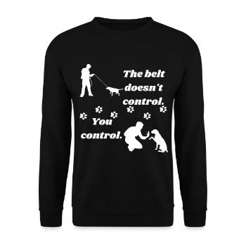 Promenade de chien - Sweat-shirt Unisexe - noir - Devant - Alina (178cm) & Michal (187cm)