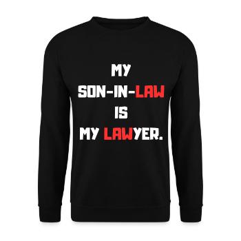 My son in law - Unisex Sweatshirt - black - Front - Alina (178cm) & Michal (187cm)