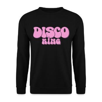 Disco King 70er Jahre Party groovy 70s Discoking - Unisex Sweatshirt - black - Front - Alina (178cm) & Michal (187cm)