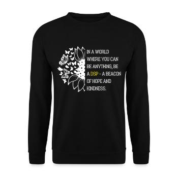 Direct Support Professional - Unisex Sweatshirt - black - Front - Alina (178cm) & Michal (187cm)