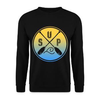 Stand Up Paddle - Unisex Sweatshirt - black - Front - Alina (178cm) & Michal (187cm)