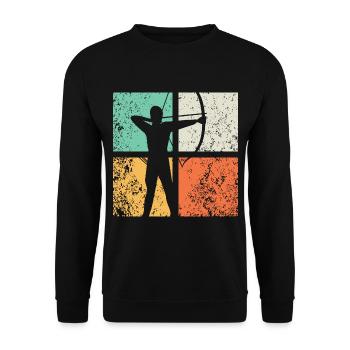 archer - Sweat-shirt Unisexe - noir - Devant - Alina (178cm) & Michal (187cm)