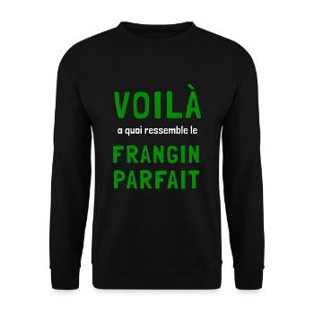 Frangin parfait - Sweat-shirt Unisexe - noir - Devant - Alina (178cm) & Michal (187cm)