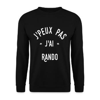 J’peux pas j’ai rando - Sweat-shirt Unisexe - noir - Devant - Alina (178cm) & Michal (187cm)
