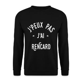 J’peux pas j’ai rencard - Sweat-shirt Unisexe - noir - Devant - Alina (178cm) & Michal (187cm)