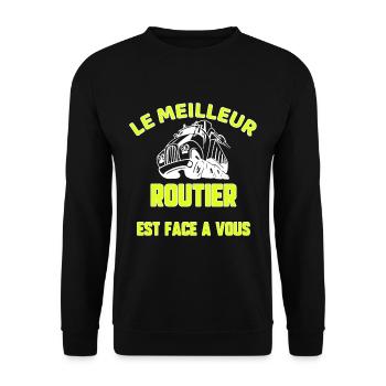 Le meilleur routier - Sweat-shirt Unisexe - noir - Devant - Alina (178cm) & Michal (187cm)
