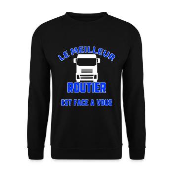 Le meilleur routier - Sweat-shirt Unisexe - noir - Devant - Alina (178cm) & Michal (187cm)