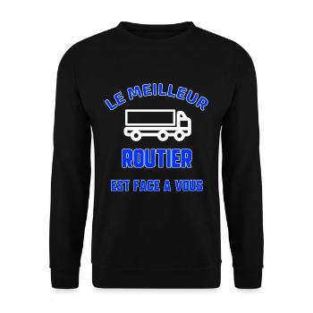 Le meilleur routier - Sweat-shirt Unisexe - noir - Devant - Alina (178cm) & Michal (187cm)