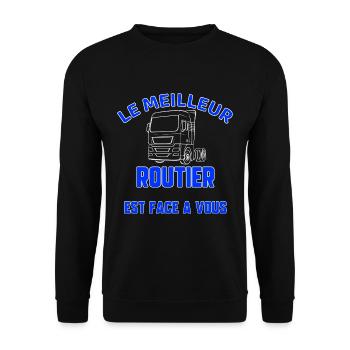 Le meilleur routier - Sweat-shirt Unisexe - noir - Devant - Alina (178cm) & Michal (187cm)