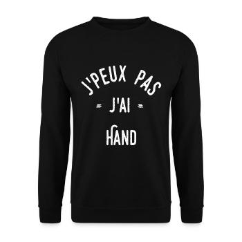 J’peux pas j’ai hand - Sweat-shirt Unisexe - noir - Devant - Alina (178cm) & Michal (187cm)