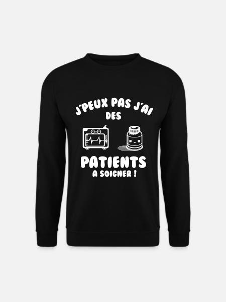 Patient à soigner - Sweat-shirt Unisexe - noir