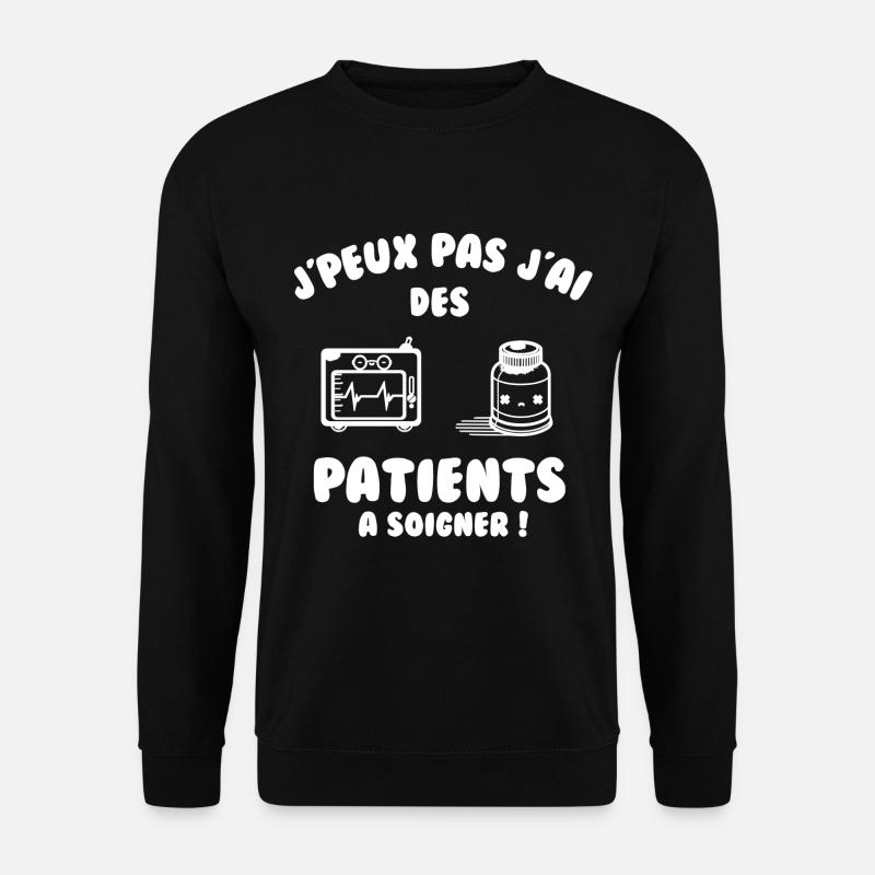 Patient à soigner - Sweat-shirt Unisexe - noir