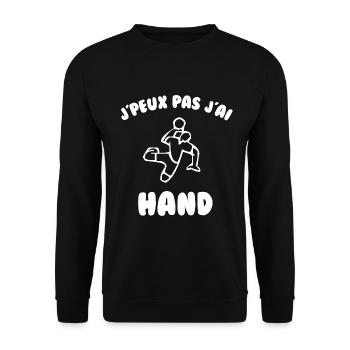 J’peux pas j’ai hand - Sweat-shirt Unisexe - noir - Devant - Alina (178cm) & Michal (187cm)