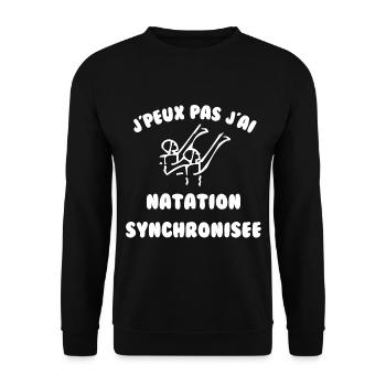 J’peux pas j’ai natation synchronisée - Sweat-shirt Unisexe - noir - Devant - Alina (178cm) & Michal (187cm)