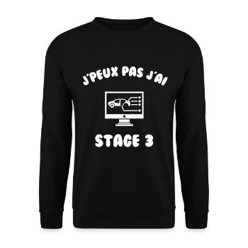 J’peux pas j’ai stage 3 - Sweat-shirt Unisexe - noir - Devant - Alina (178cm) & Michal (187cm)