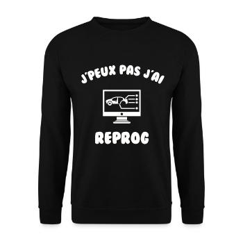 Moteur reprog - Sweat-shirt Unisexe - noir - Devant - Alina (178cm) & Michal (187cm)