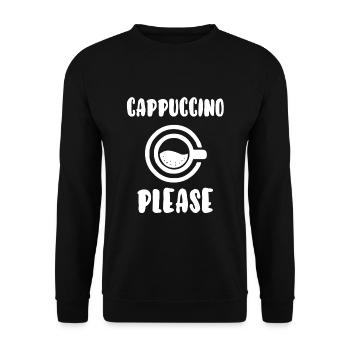 Coffee please - Unisex Sweatshirt - black - Front - Alina (178cm) & Michal (187cm)