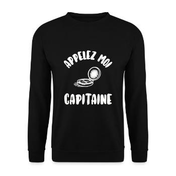 Appelez moi capitaine - Sweat-shirt Unisexe - noir - Devant - Alina (178cm) & Michal (187cm)