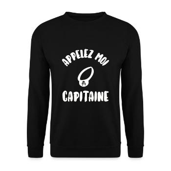 Appelez moi capitaine - Sweat-shirt Unisexe - noir - Devant - Alina (178cm) & Michal (187cm)