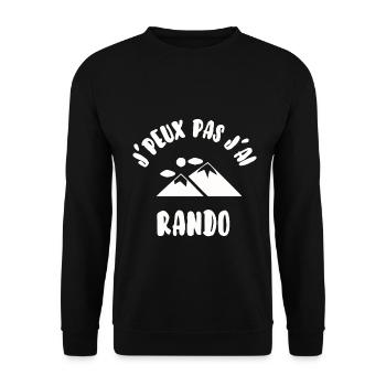 J’peux pas j’ai rando - Sweat-shirt Unisexe - noir - Devant - Alina (178cm) & Michal (187cm)