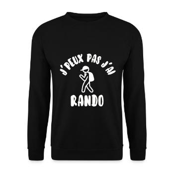 J’peux pas j’ai rando - Sweat-shirt Unisexe - noir - Devant - Alina (178cm) & Michal (187cm)