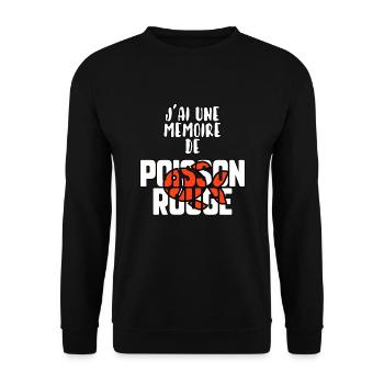 J’ai une mémoire de poisson rouge - Sweat-shirt Unisexe - noir - Devant - Alina (178cm) & Michal (187cm)
