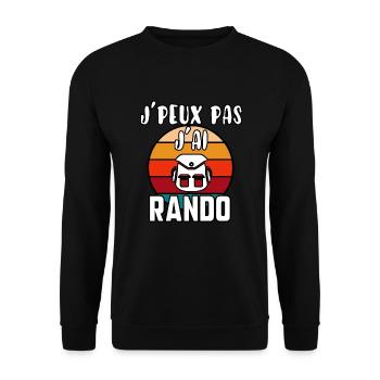J’peux pas j’ai rando - Sweat-shirt Unisexe - noir - Devant - Alina (178cm) & Michal (187cm)
