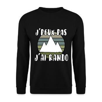 J’peux pas j’ai rando - Sweat-shirt Unisexe - noir - Devant - Alina (178cm) & Michal (187cm)