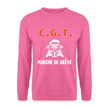 Cgt - Sweat-shirt Unisexe - rose - Devant
