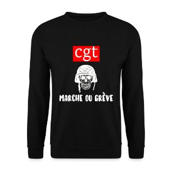 CGT - Sweat-shirt Unisexe - noir - Devant - Alina (178cm) & Michal (187cm)