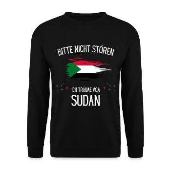 Bitte nicht stören ich träume vom Sudan - Unisex Pullover - Schwarz - Vorne - Alina (178cm) & Michal (187cm)