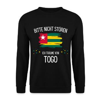 Bitte Nicht Stören Ich Träume Von Togo - Unisex Pullover - Schwarz - Vorne - Alina (178cm) & Michal (187cm)