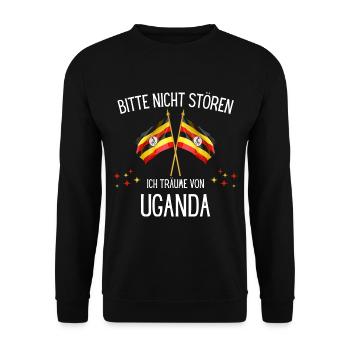 Bitte Nicht Stören Ich Träume Von Uganda - Unisex Pullover - Schwarz - Vorne - Alina (178cm) & Michal (187cm)