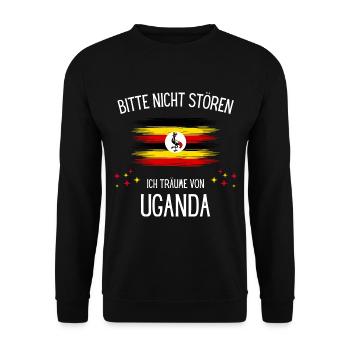 Bitte Nicht Stören Ich Träume Von Uganda - Unisex Pullover - Schwarz - Vorne - Alina (178cm) & Michal (187cm)