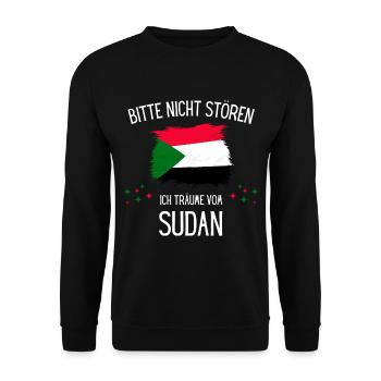 Bitte nicht stören ich träume vom Sudan - Unisex Pullover - Schwarz - Vorne - Alina (178cm) & Michal (187cm)