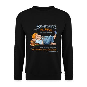 Couch potatoes - Unisex Sweatshirt - black - Front - Alina (178cm) & Michal (187cm)