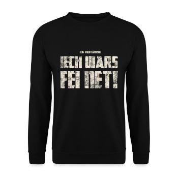 I Wars Fei Net! Original Vogtland - Unisex Sweatshirt - black - Front - Alina (178cm) & Michal (187cm)