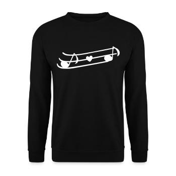 Notes de musique avec coeur - Sweat-shirt Unisexe - noir - Devant - Alina (178cm) & Michal (187cm)