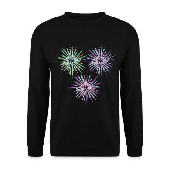 Fusée de feu d'artifice - Sweat-shirt Unisexe - noir - Devant - Alina (178cm) & Michal (187cm)