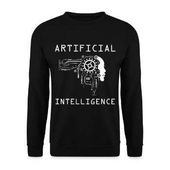 KI Entwickler - Unisex Pullover - Schwarz - Vorne - Alina (178cm) & Michal (187cm)