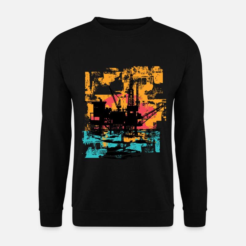 Bohrinsel Arbeiter - Unisex Pullover - Schwarz
