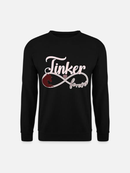 Tinker Pferde Pony Unendlichkeit Symbol - Unisex Pullover - Schwarz