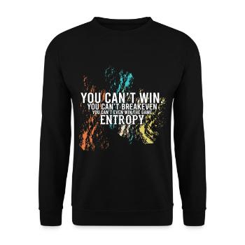 entropy - Unisex Sweatshirt - black - Front - Alina (178cm) & Michal (187cm)